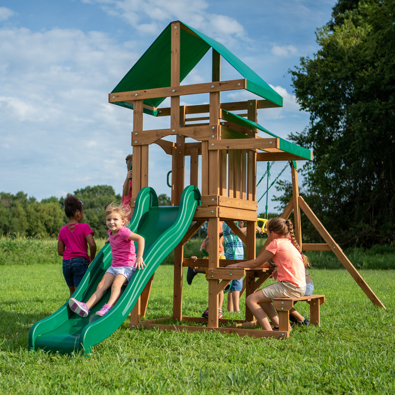 Cedar wood swing set deals